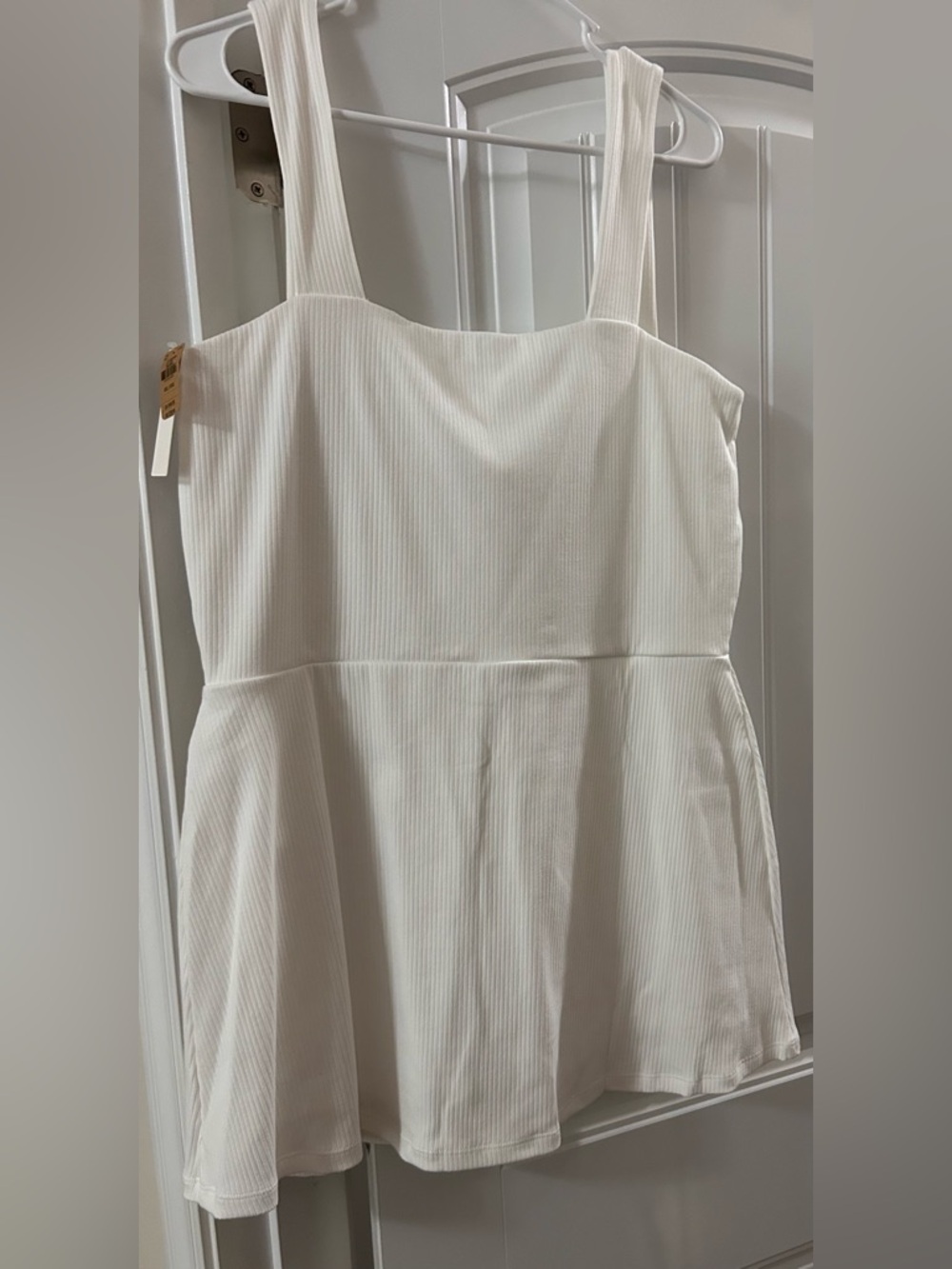 Victoria's Secret PINK White Ribbed Romper
